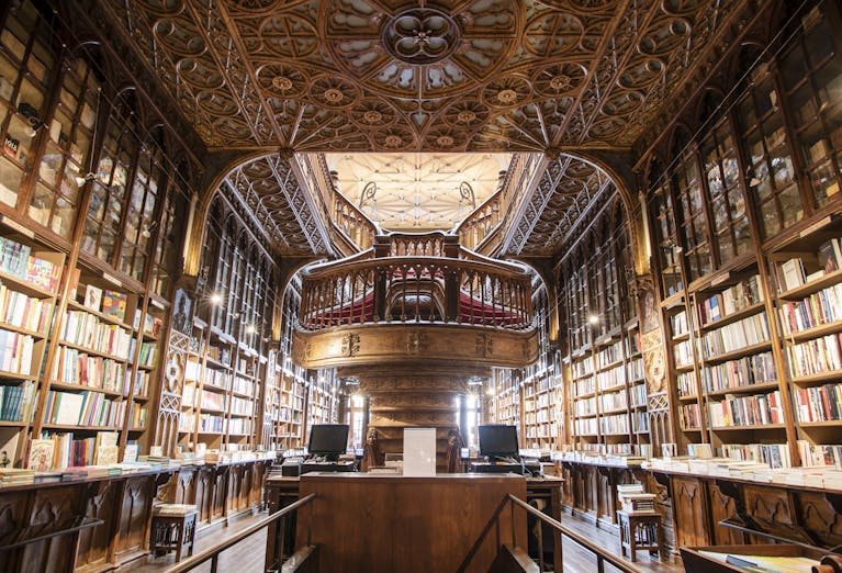 Discover the intricate design and rich history of the Livraria Lello bookstore in Porto, Portugal.